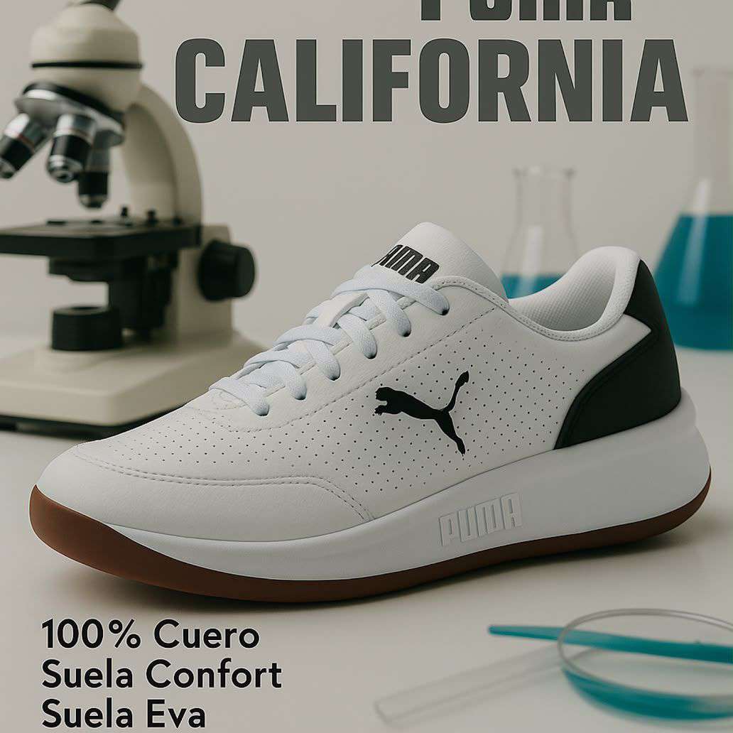 Puma California, 100% cuero, suela confort